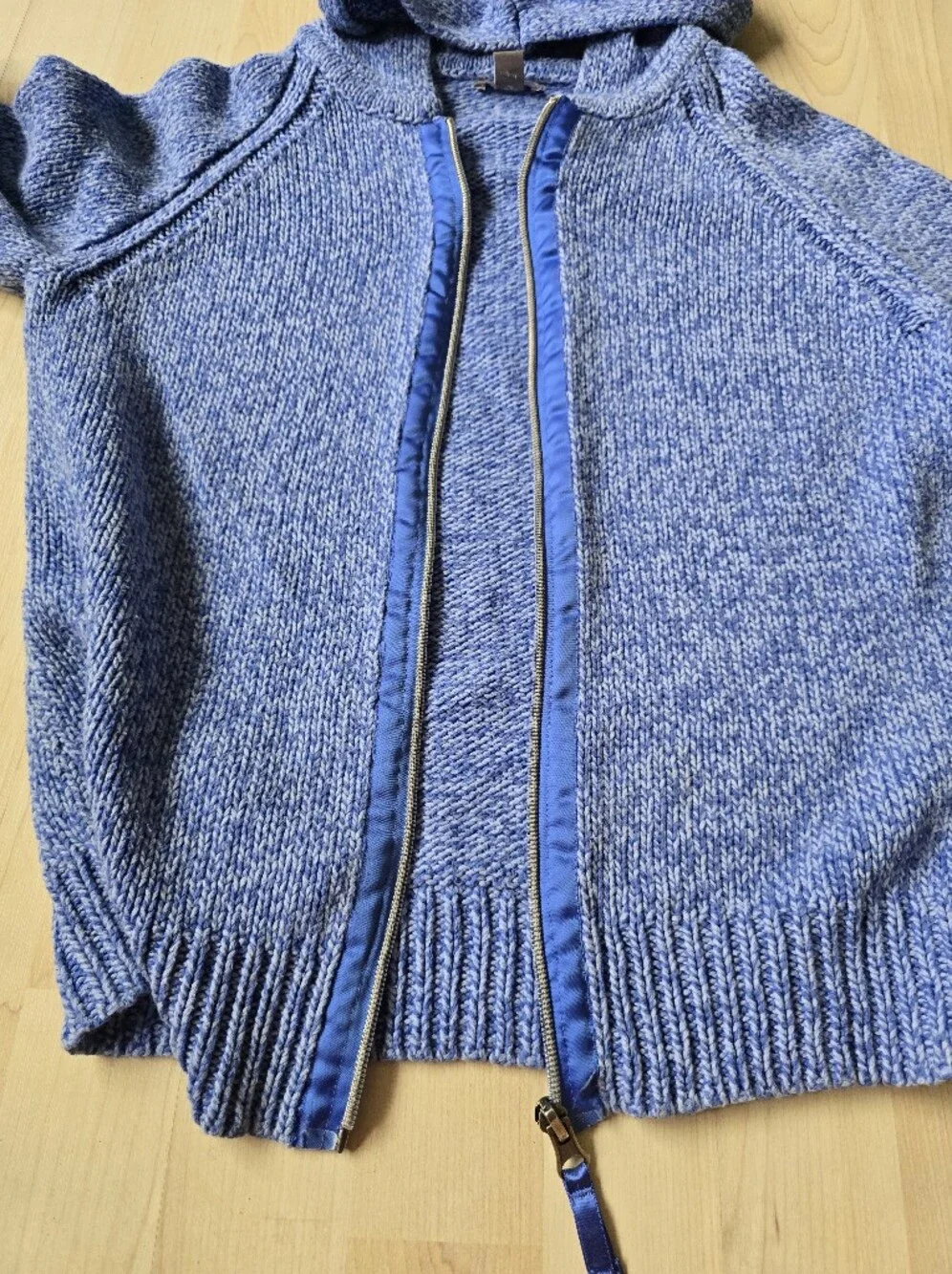 J.Jill Full Zip Hooded Cotton Blend Sweater Size Small